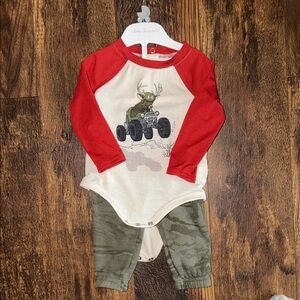 Under Armour Red and White Kids Matching Set